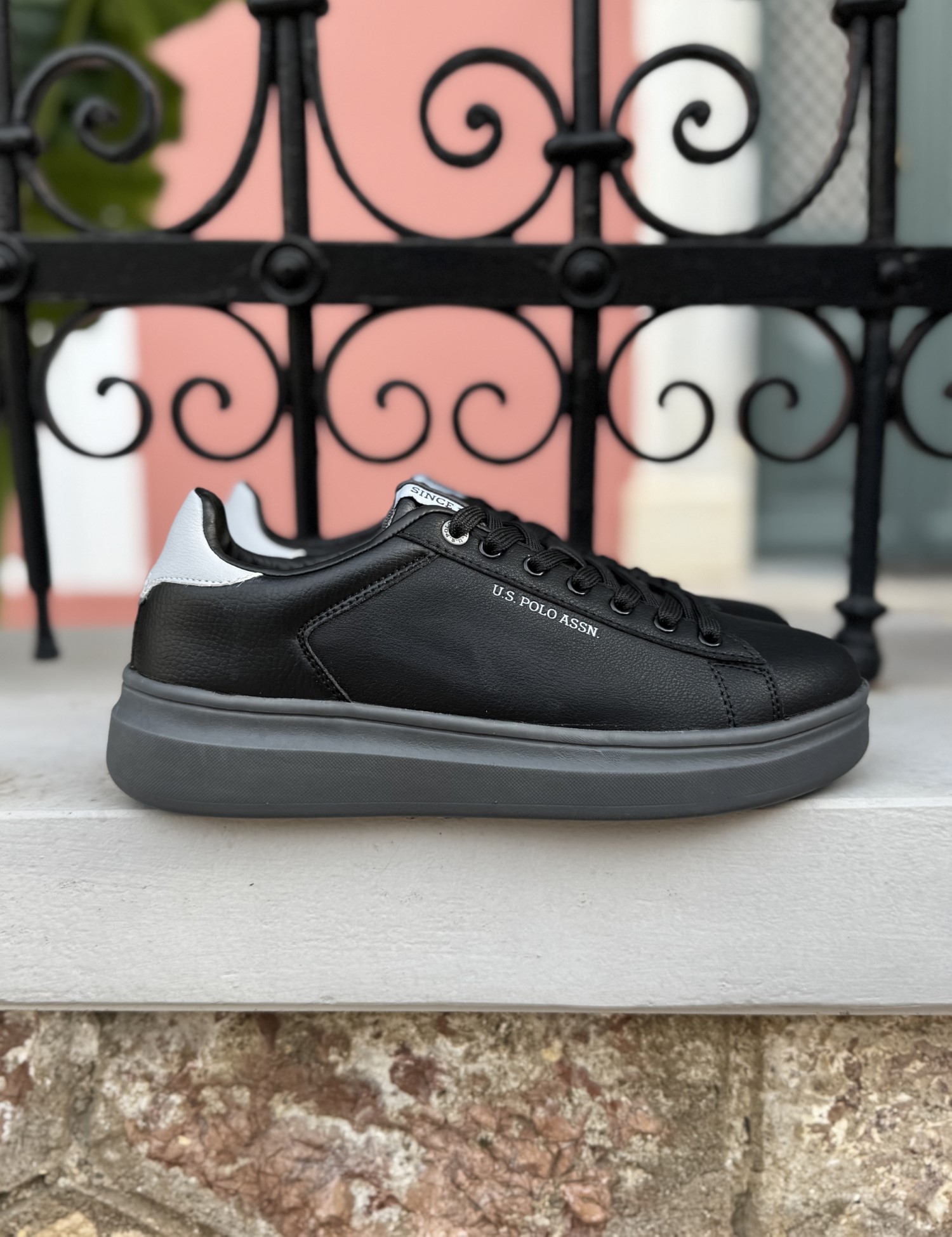 U.S. Polo Assn. ανδρικά μαύρα casual sneakers CODY013BLKLGR02